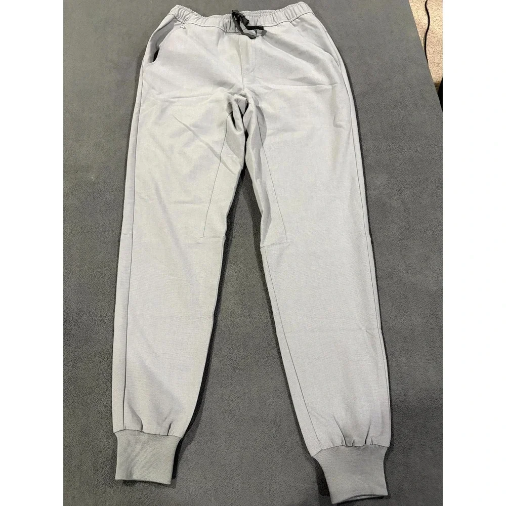 FIGS Technical Collection Jogger Scrub Pants Mens XS Gray Stretch Drawstring